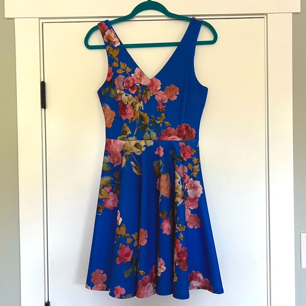 Blue Floral Aqua brand Dress